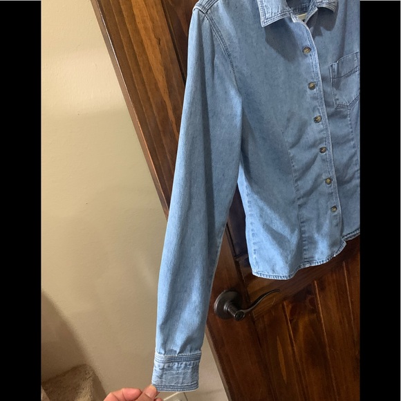 Denim Blue Button Down Shirt - Picture 2 of 5